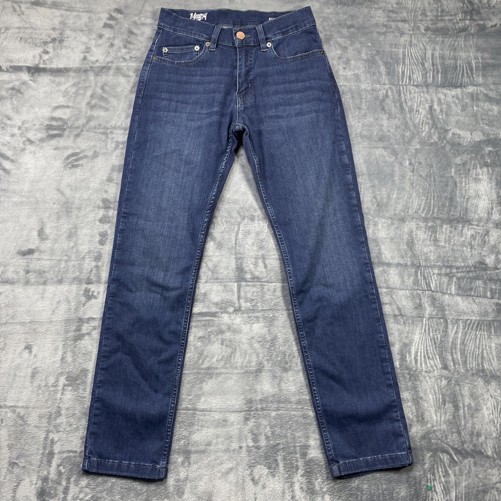 Mugsy Fultons Jeans Slim Fit Stretch Denim 28x30 Mens Blue Pants Cotton